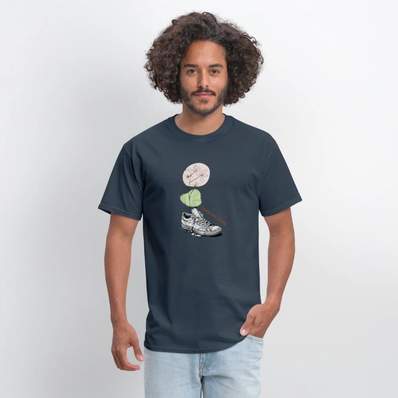 Growth Finds Its Way Line Art Floral Sneaker Tee