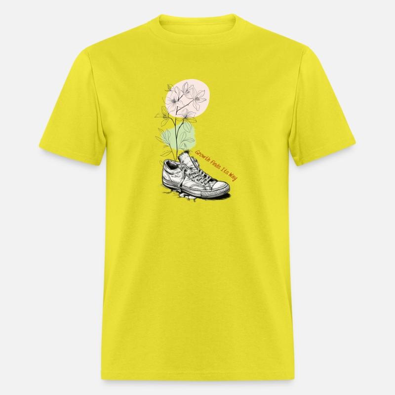 Growth Finds Its Way Line Art Floral Sneaker Tee