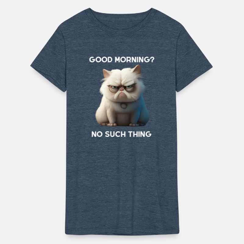 Grumpy, sarcastic white cat - Good morning