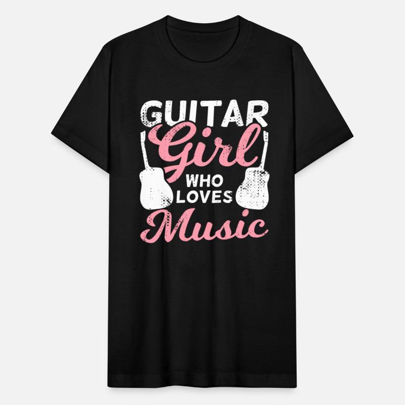 Guitar Girl Who Loves Music