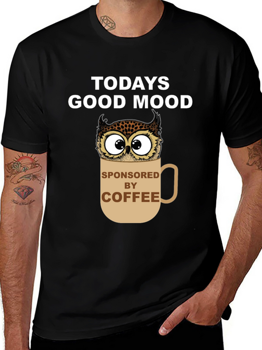 Todays Good Mood Coffee Owl T-Shirt
