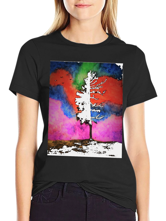 Artistic Watercolor Tree Graphic T-Shirt
