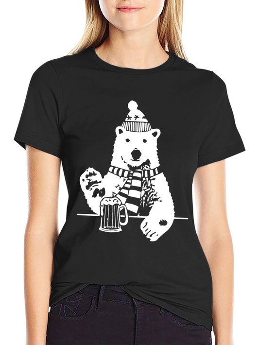 Polar Bear Beer Lover T-Shirt - Winter Fun