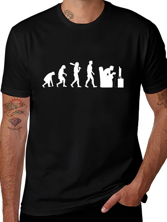 Evolution of Gaming Black Graphic T-Shirt