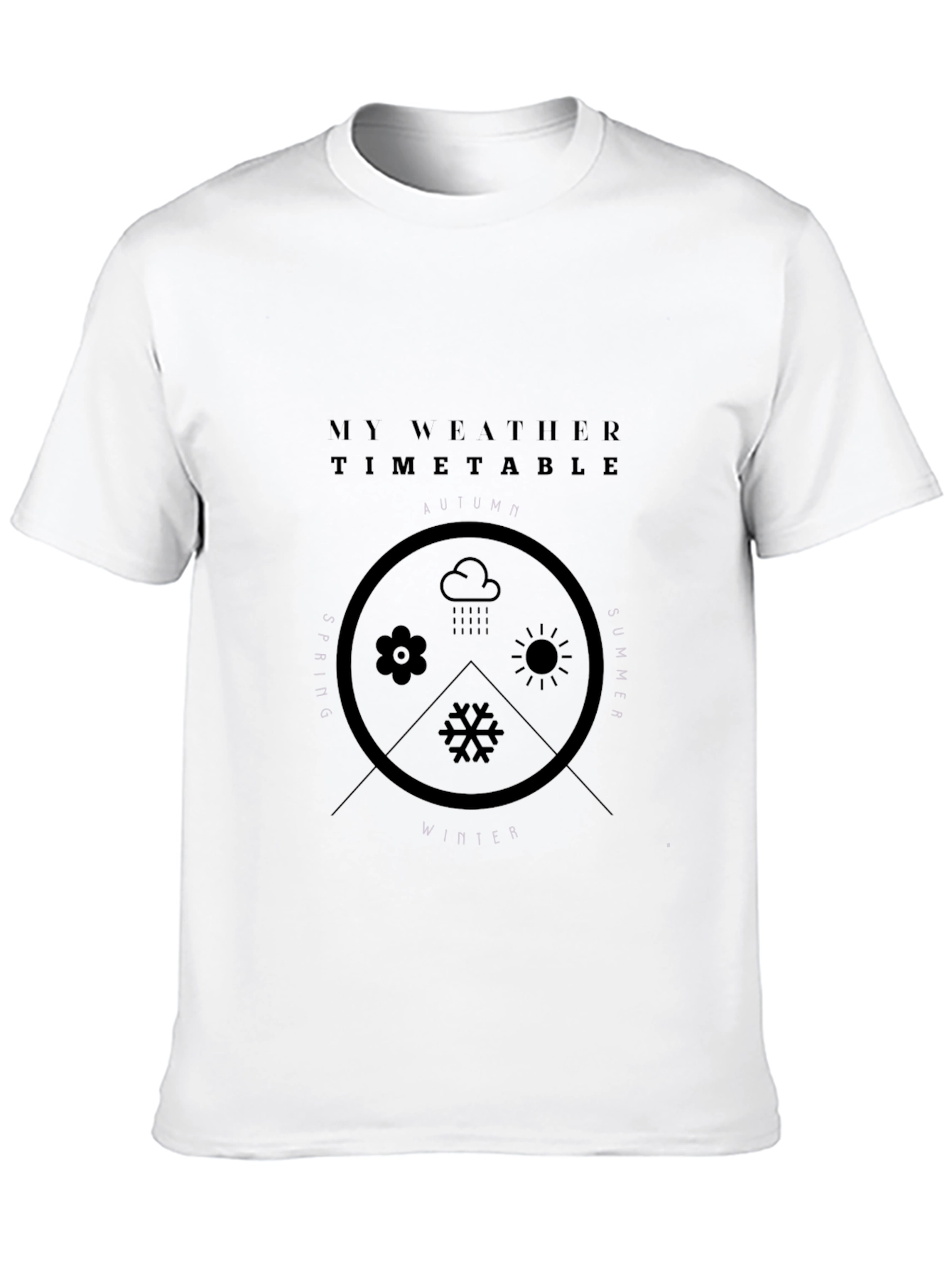 My Weather Timetable Black Graphic T-Shirt