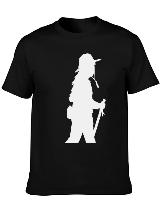 Hiking Silhouette Graphic T-Shirt - Black