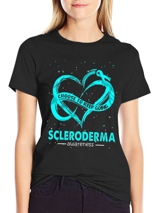 Scleroderma Awareness T-Shirt - Choose to Keep Going Design