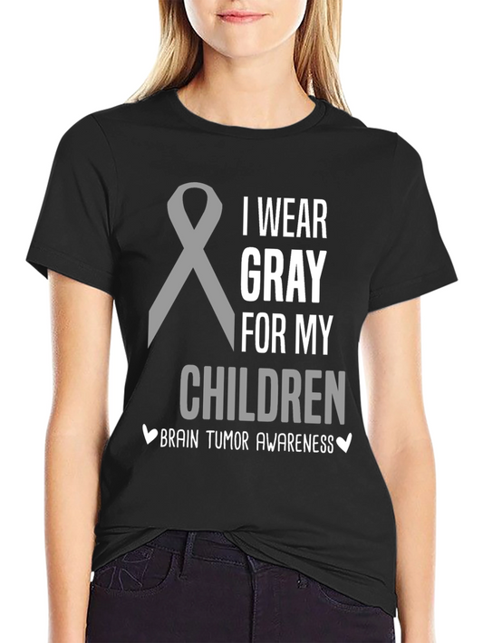 Gray Ribbon Brain Tumor Awareness T-Shirt