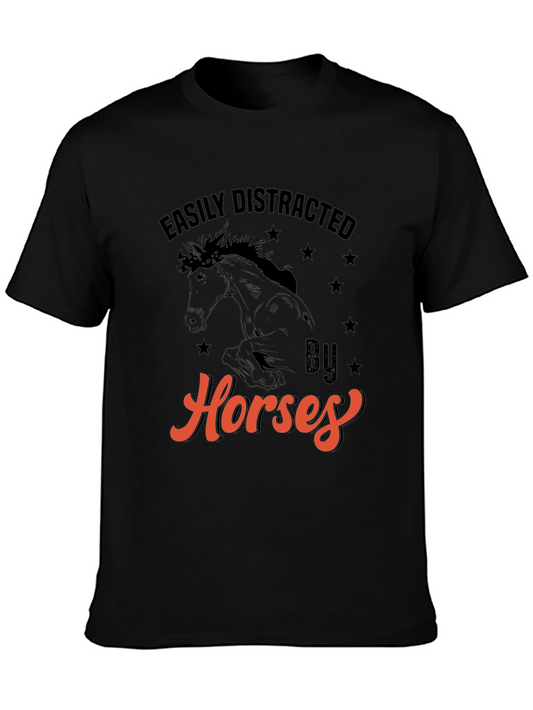 Easily Distracted By Horses Graphic Tee