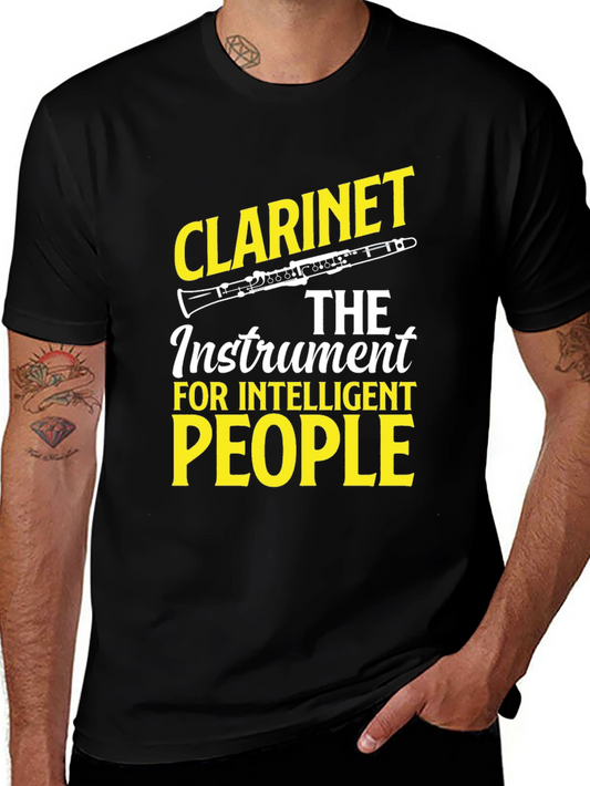 Clarinet Intelligent People Black T-Shirt