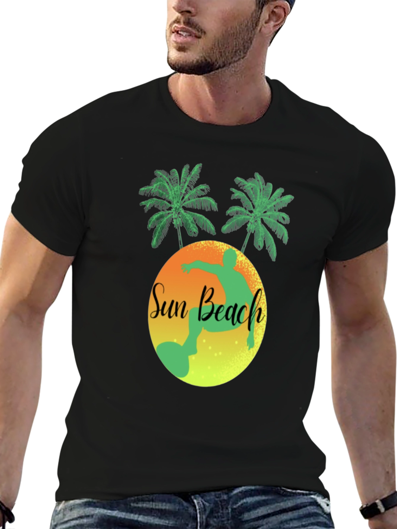Sun Beach Graphic T-Shirt - Tropical Summer Vacation Tee