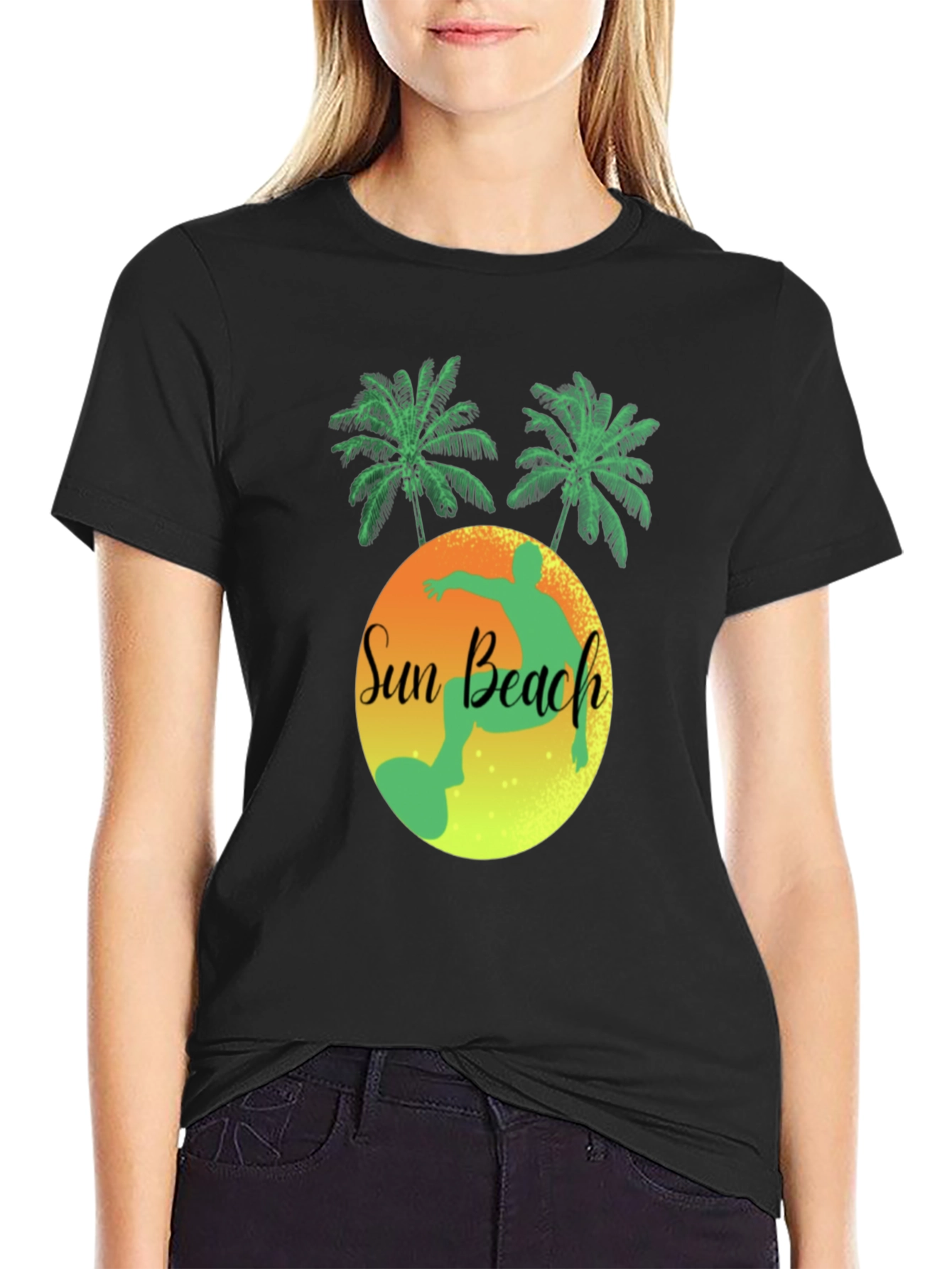 Sun Beach Graphic T-Shirt - Tropical Summer Vacation Tee