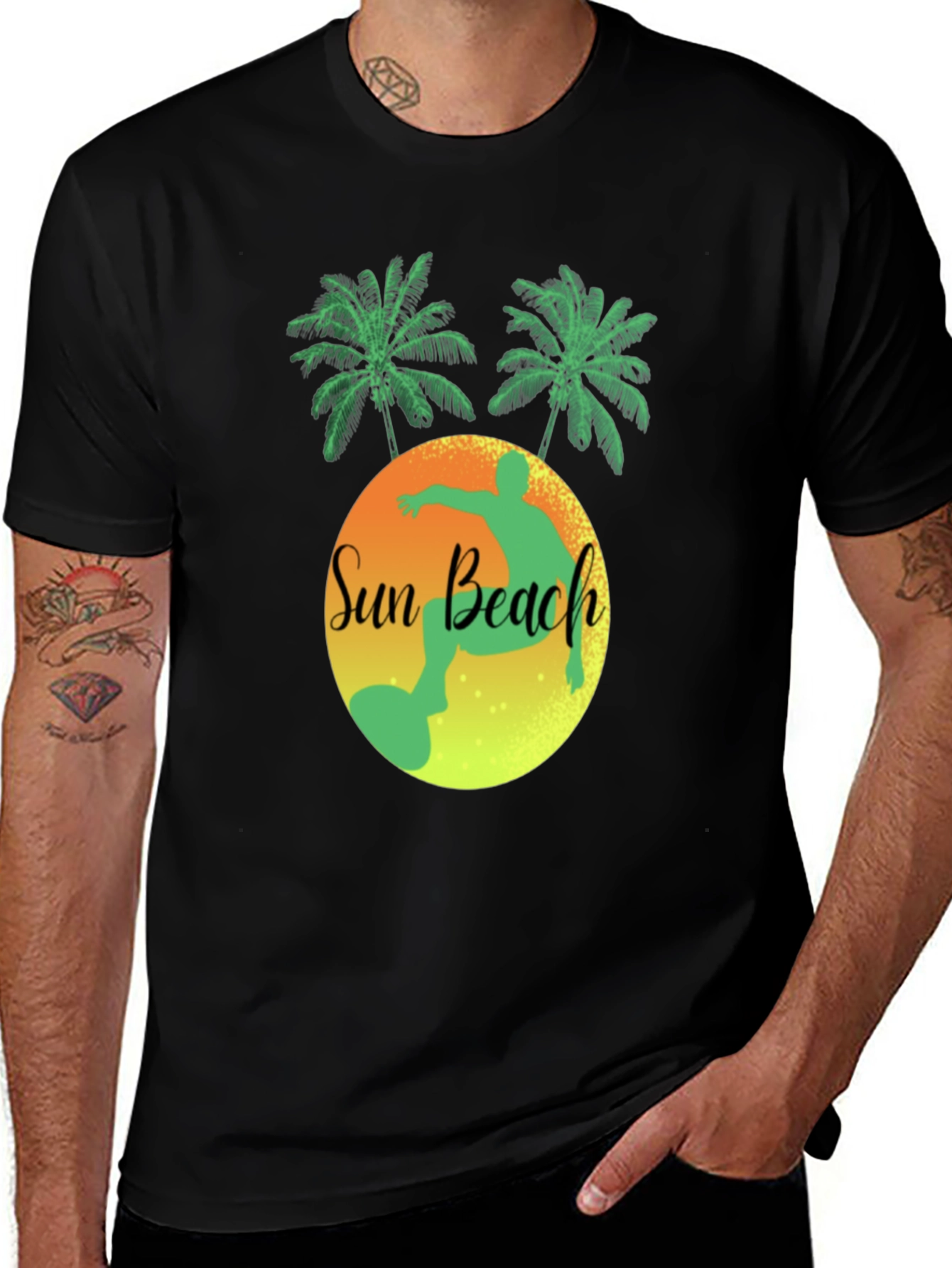 Sun Beach Graphic T-Shirt - Tropical Summer Vacation Tee