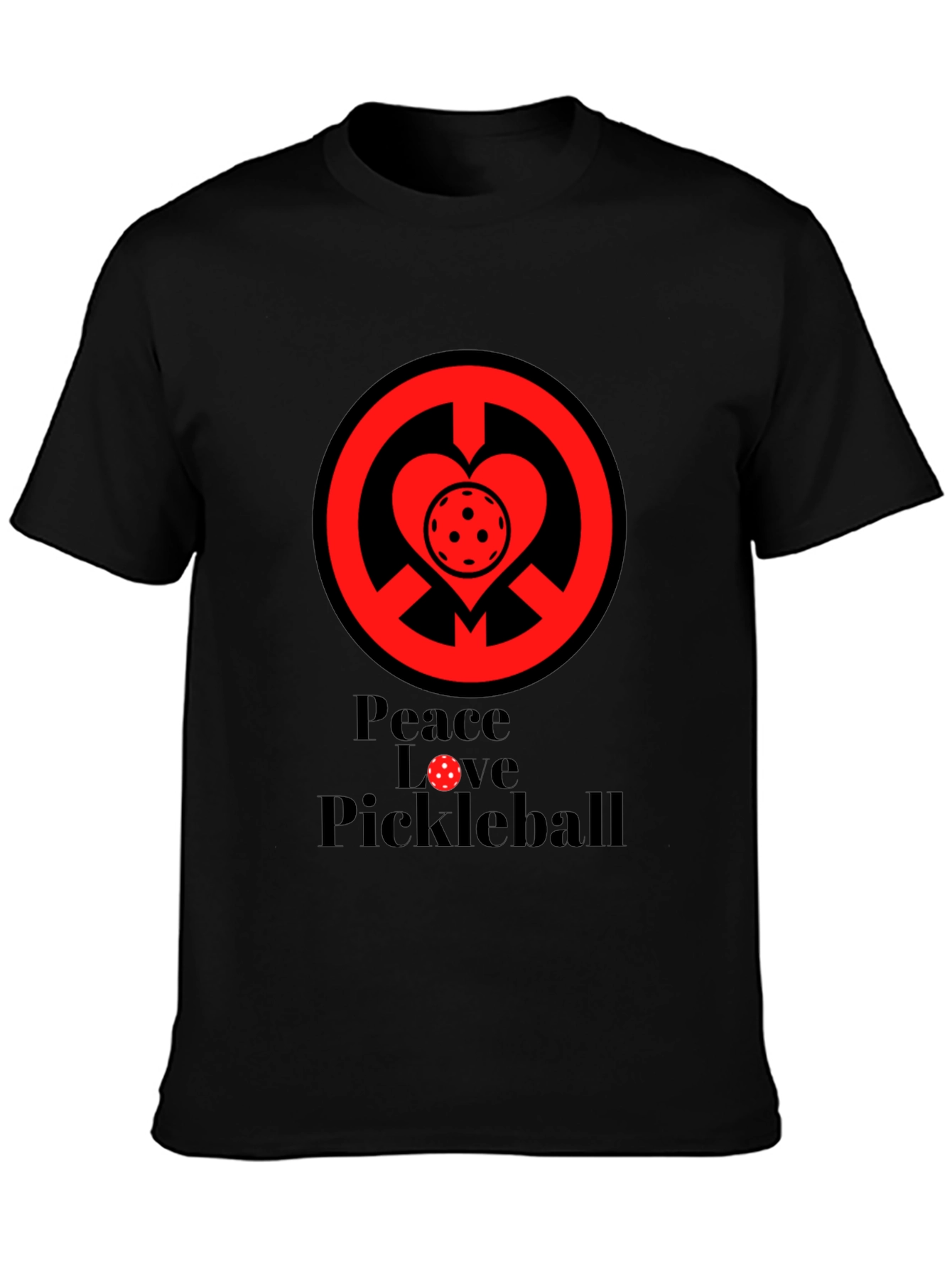 Peace Love Pickleball Graphic T-Shirt