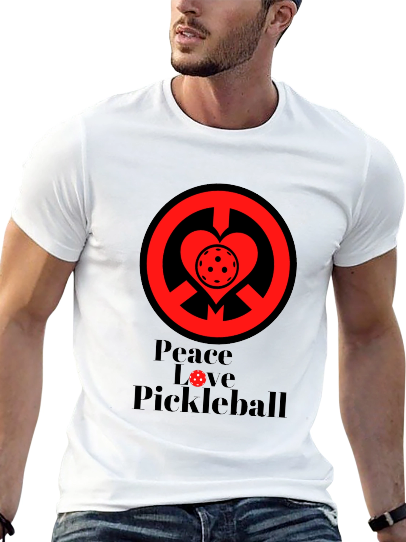 Peace Love Pickleball Graphic T-Shirt