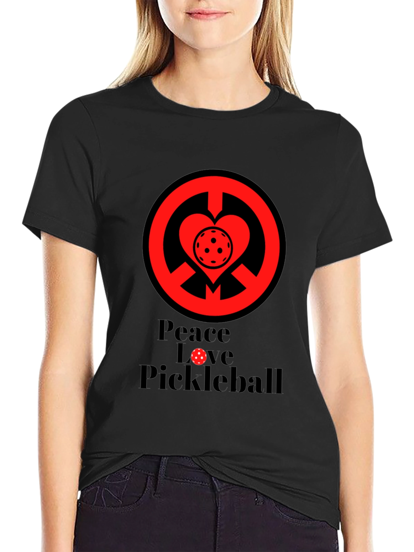 Peace Love Pickleball Graphic T-Shirt