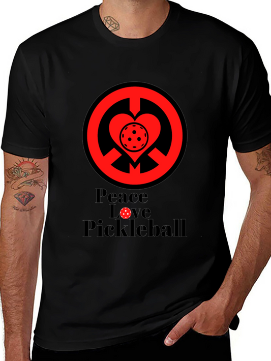 Peace Love Pickleball Graphic T-Shirt