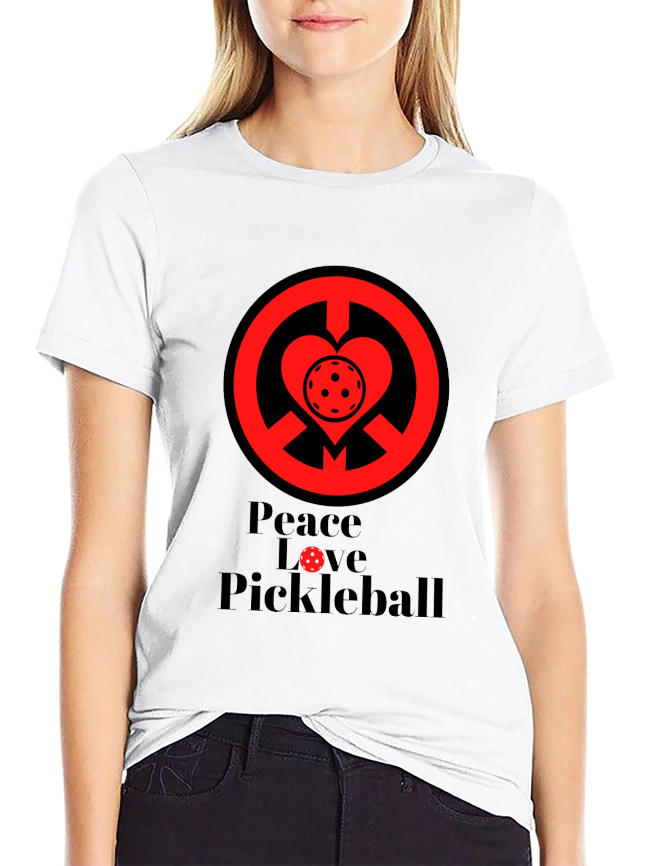 Peace Love Pickleball Graphic T-Shirt