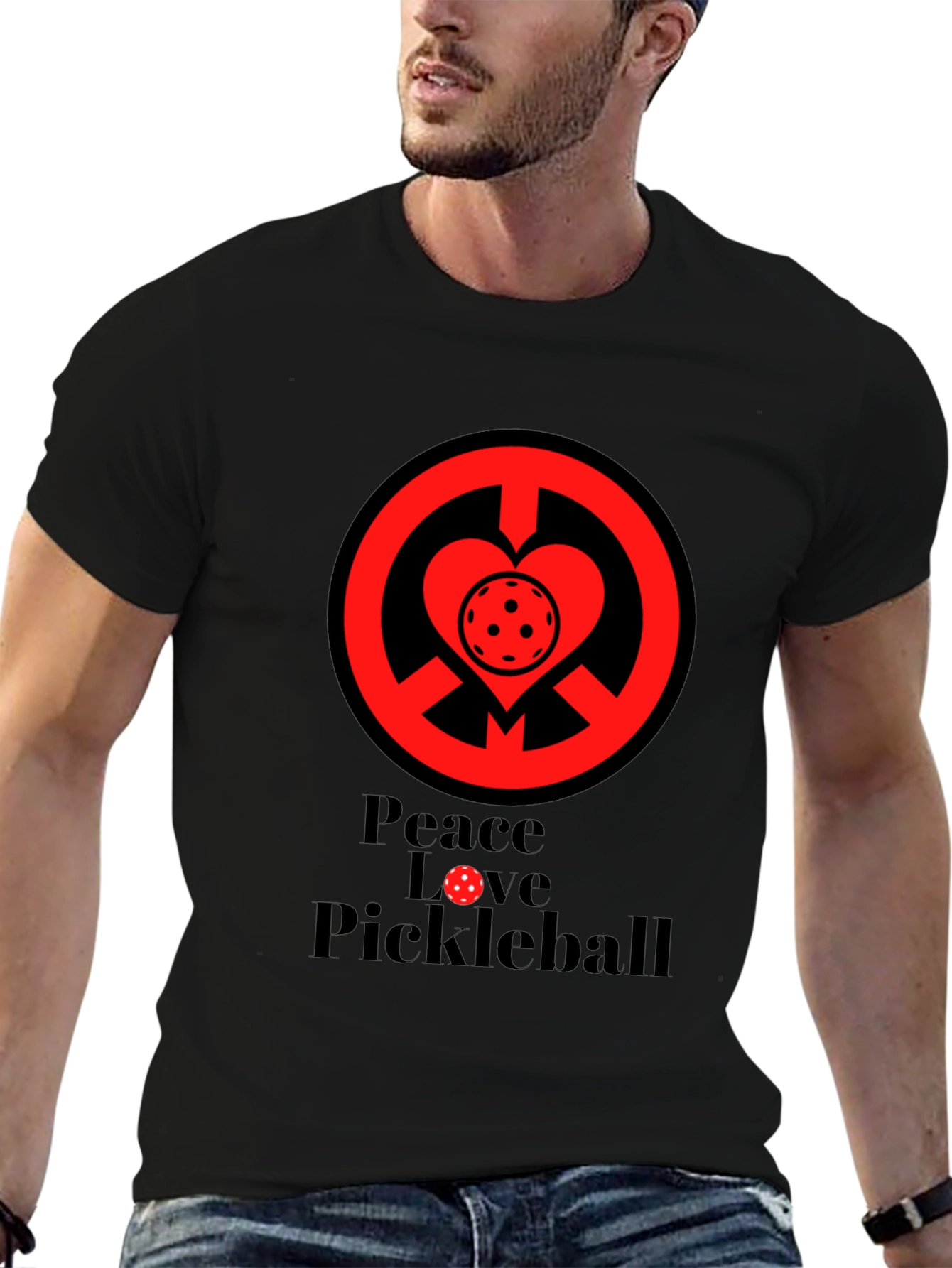 Peace Love Pickleball Graphic T-Shirt
