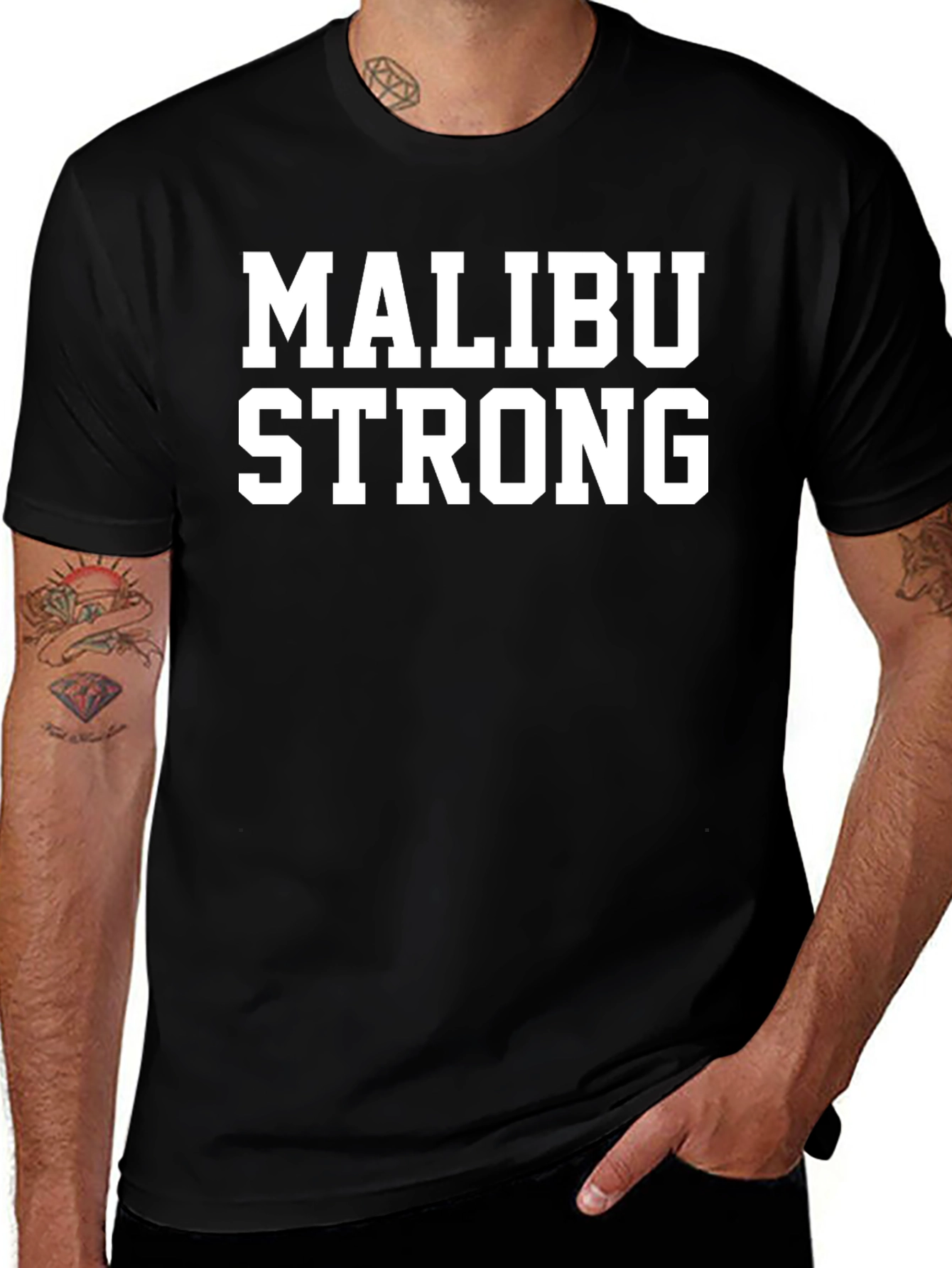 Malibu Strong Graphic Tee - Mens Black T-Shirt