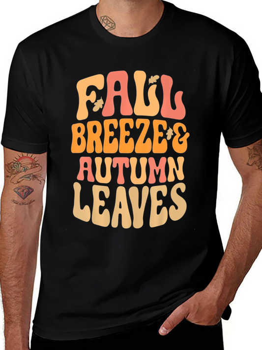 Fall Breeze Autumn Leaves Graphic Tee