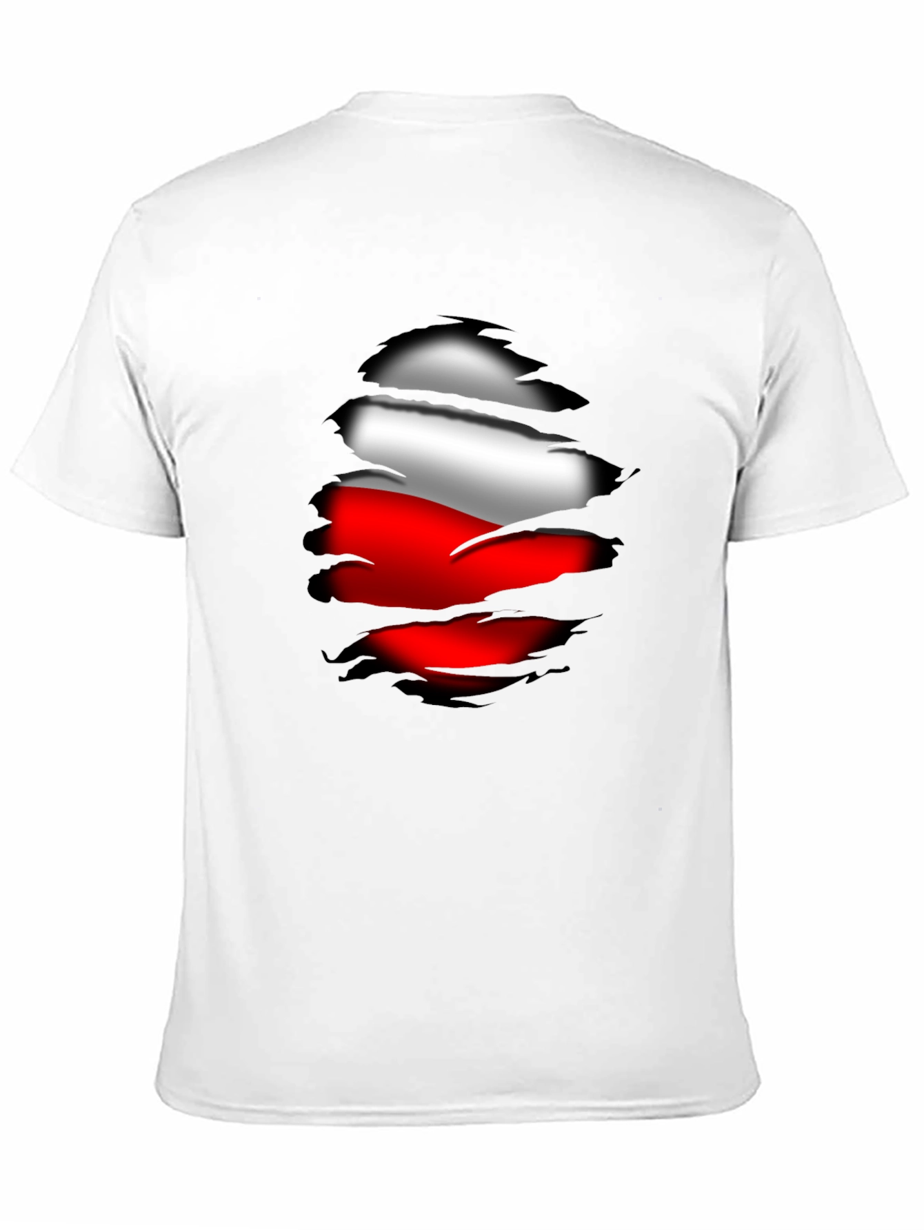 Poland Flag Ripped T-Shirt Patriotic Tee