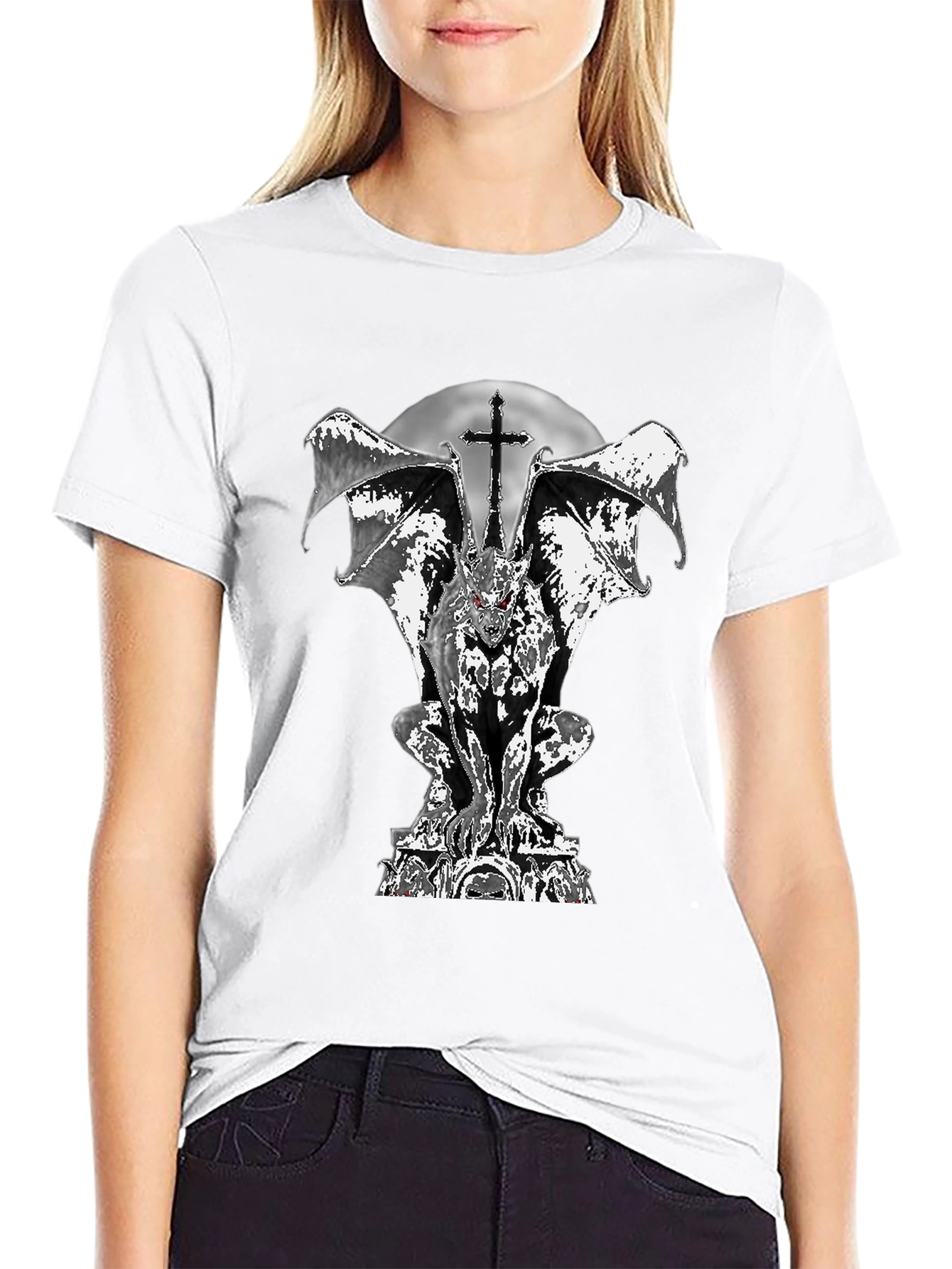 Gothic Gargoyle T-Shirt - Dark and Edgy Design