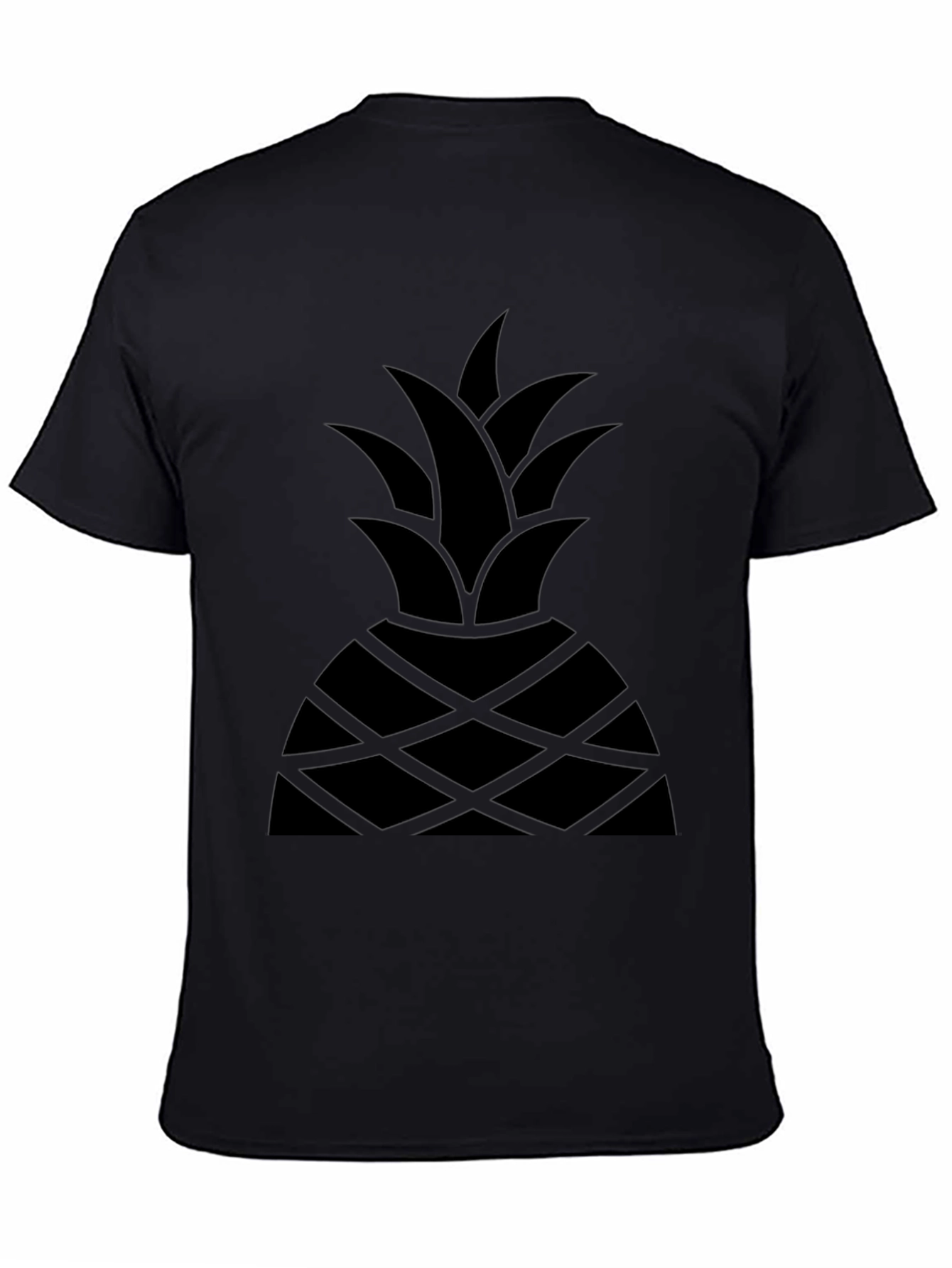 Black Pineapple Graphic T-Shirt - Modern Style