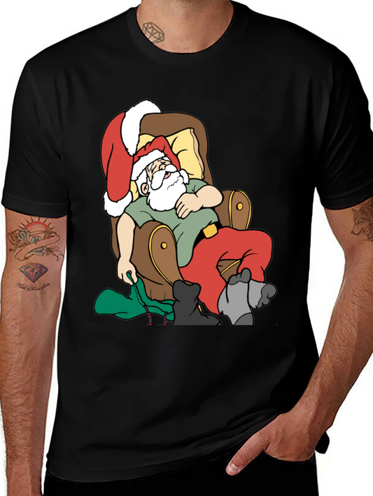 Lazy Santa Graphic Tee - Holiday Style
