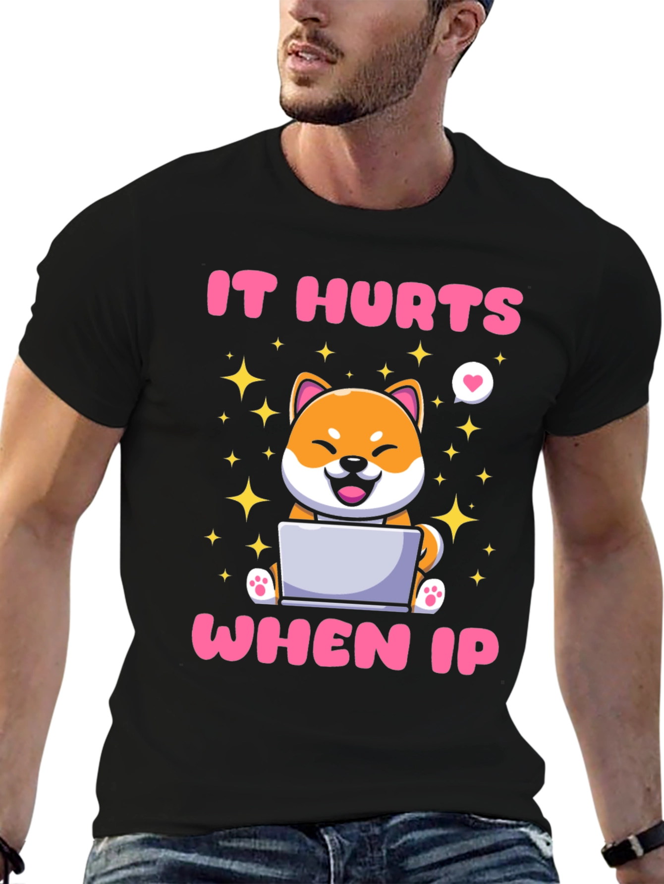 IT Hurts When IP Funny Shiba Inu T-Shirt