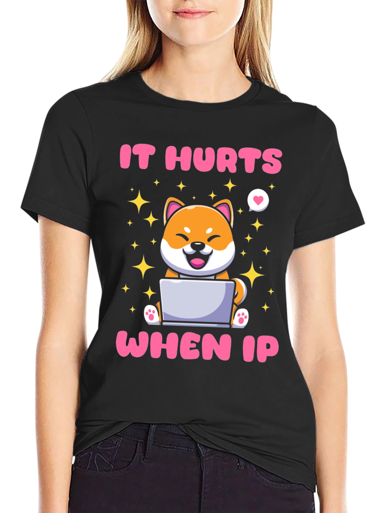 IT Hurts When IP Funny Shiba Inu T-Shirt