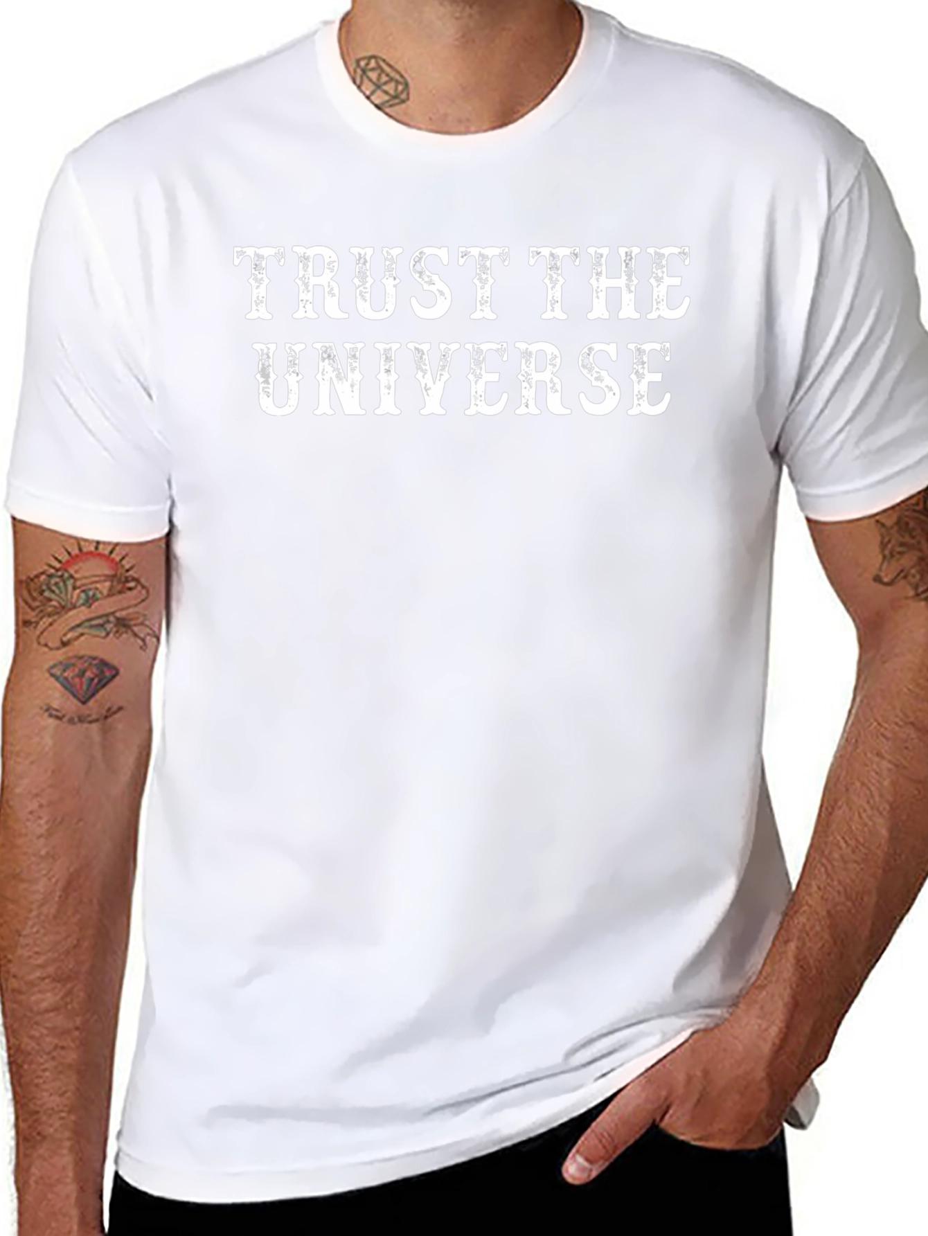 Trust the Universe Black Graphic T-Shirt