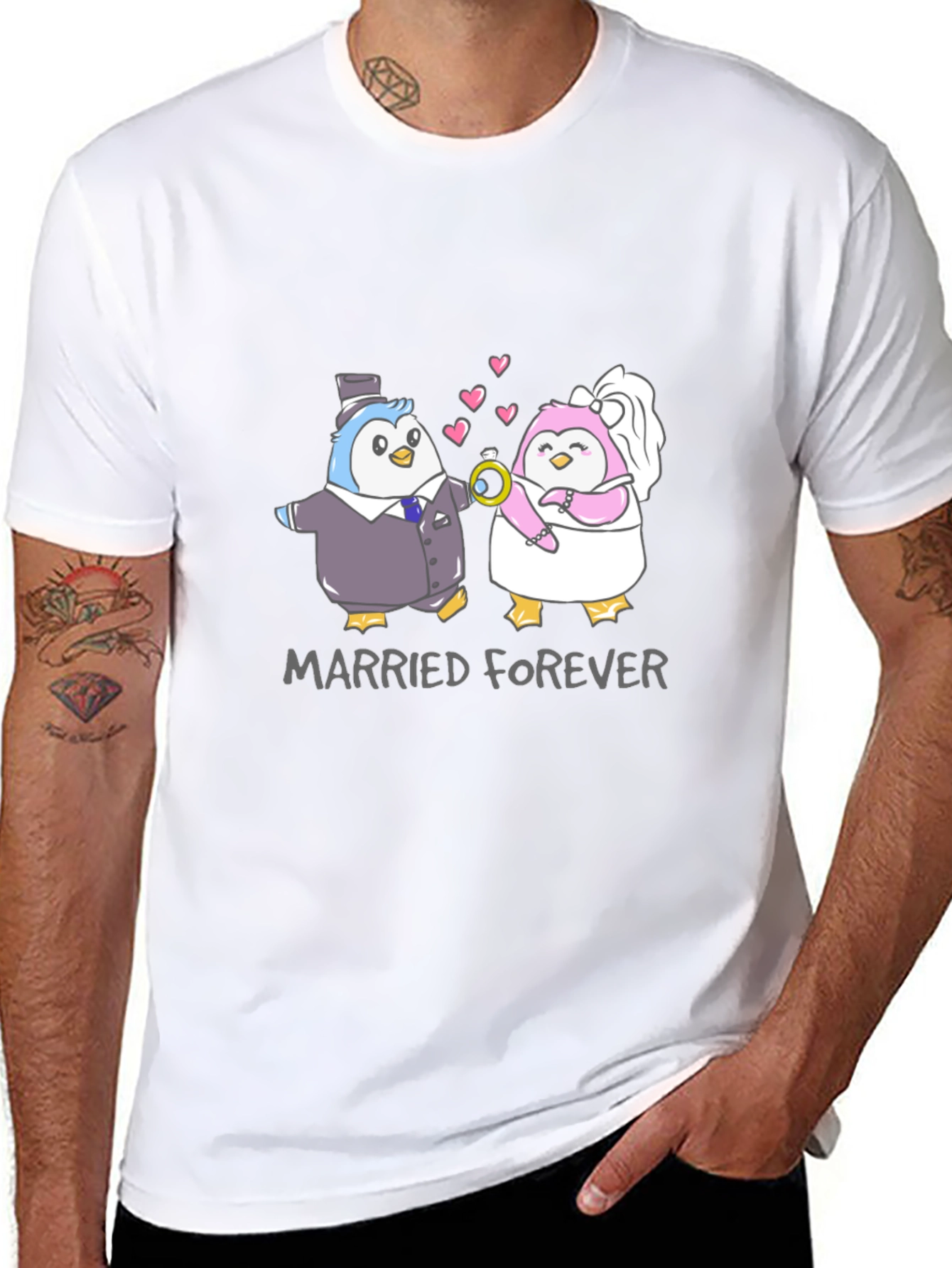 Married Forever Penguin T-Shirt