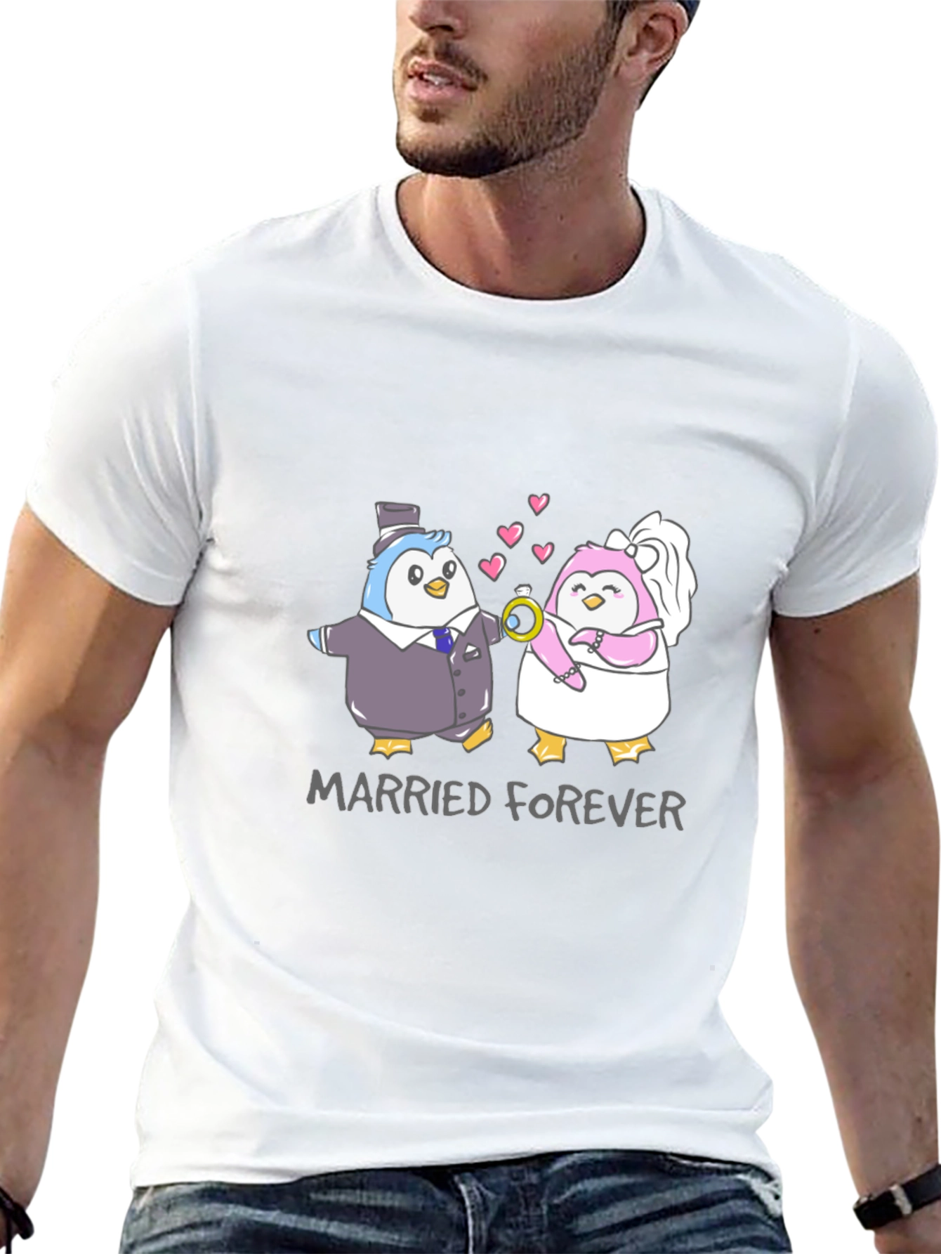 Married Forever Penguin T-Shirt
