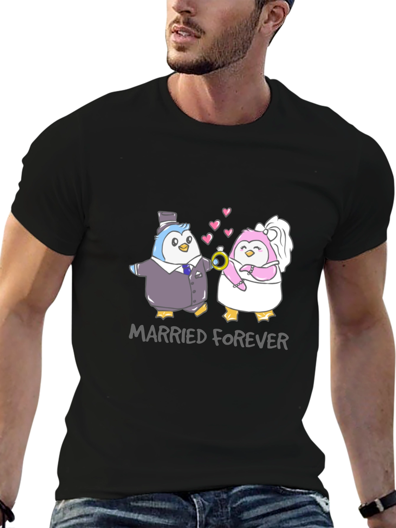 Married Forever Penguin T-Shirt