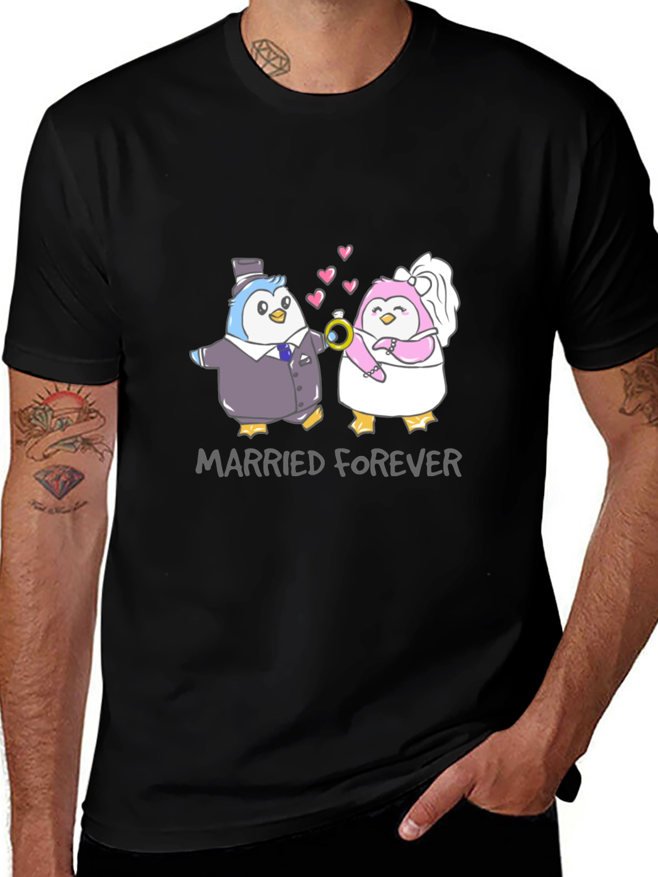 Married Forever Penguin T-Shirt