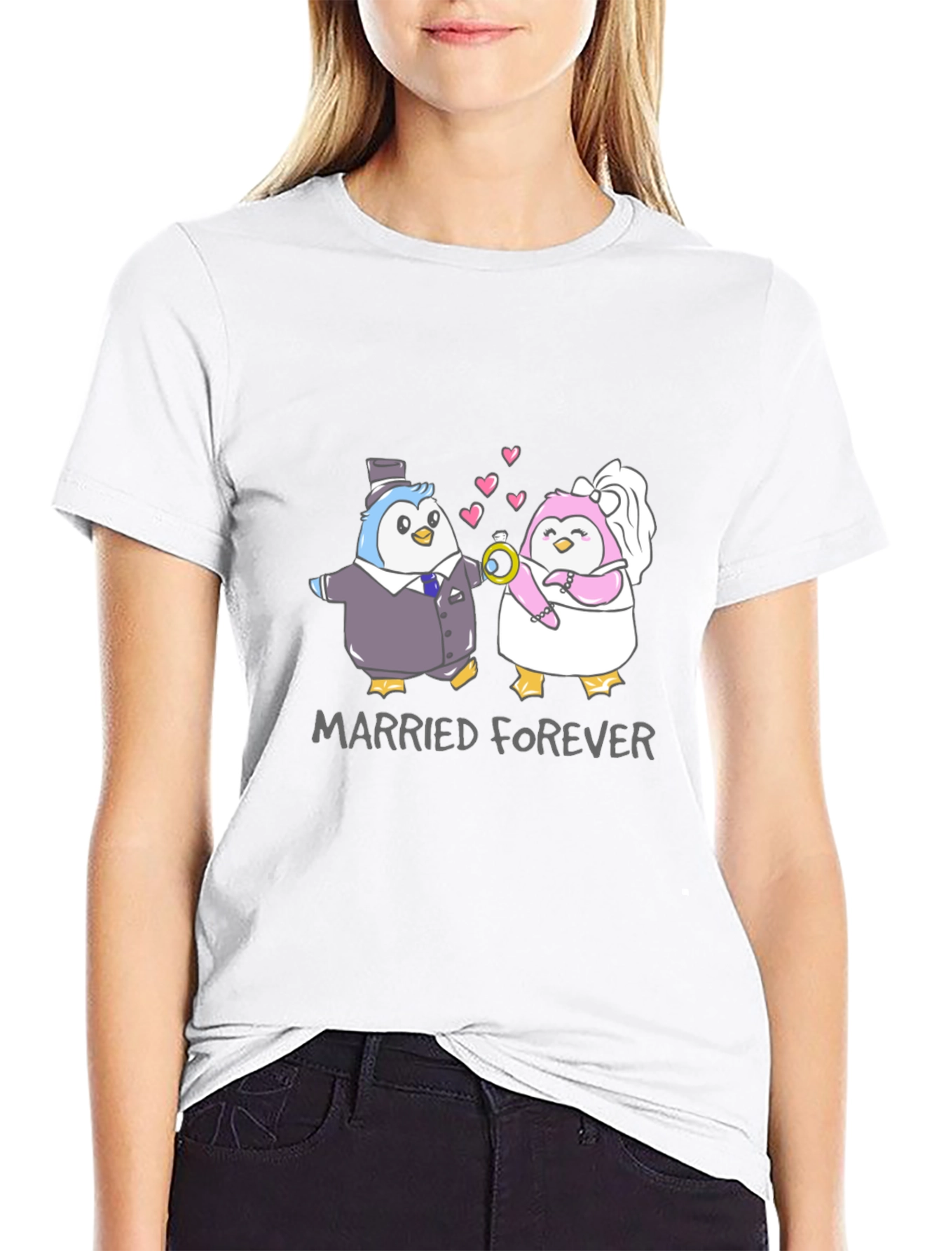 Married Forever Penguin T-Shirt
