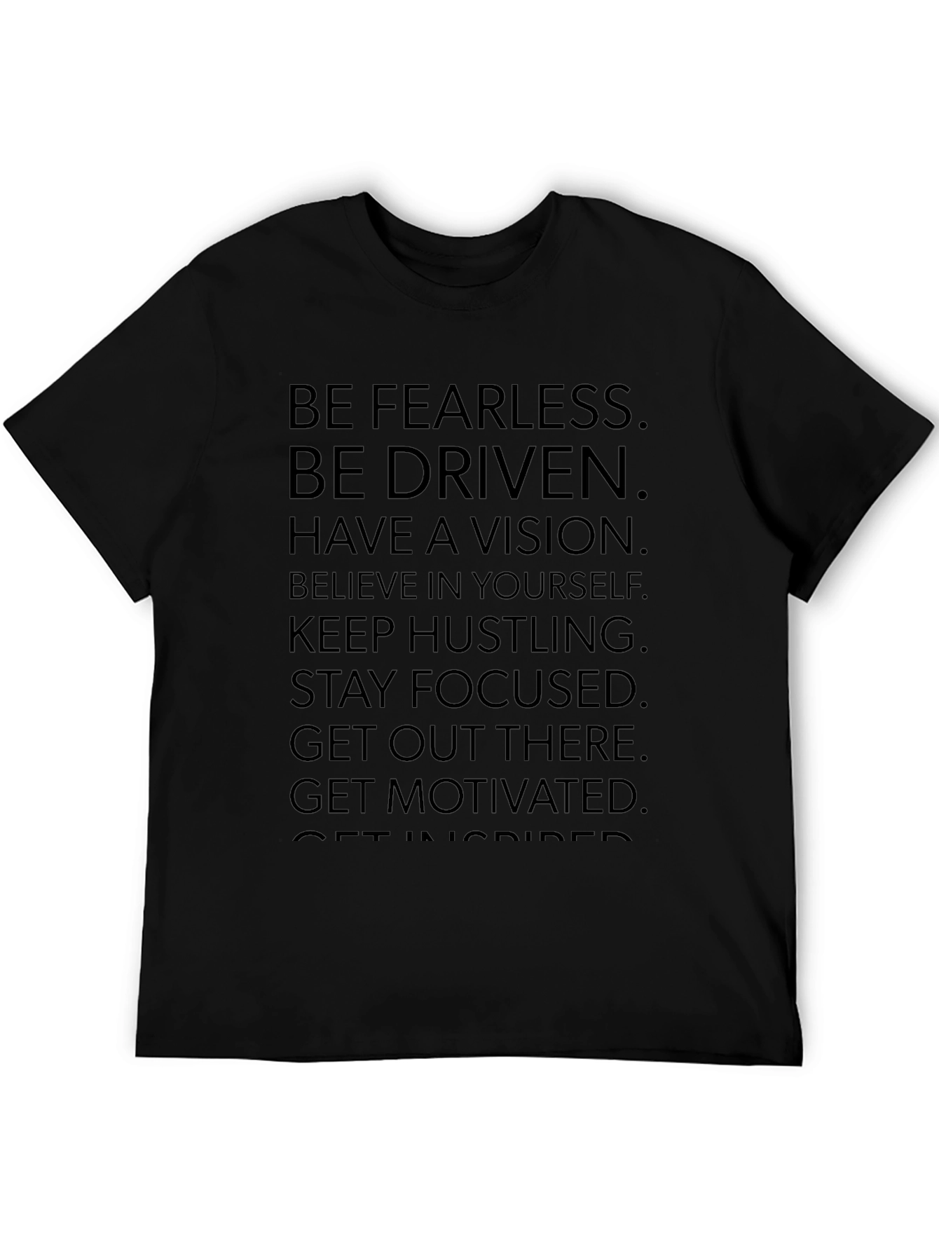 Motivational Mens Black T-Shirt