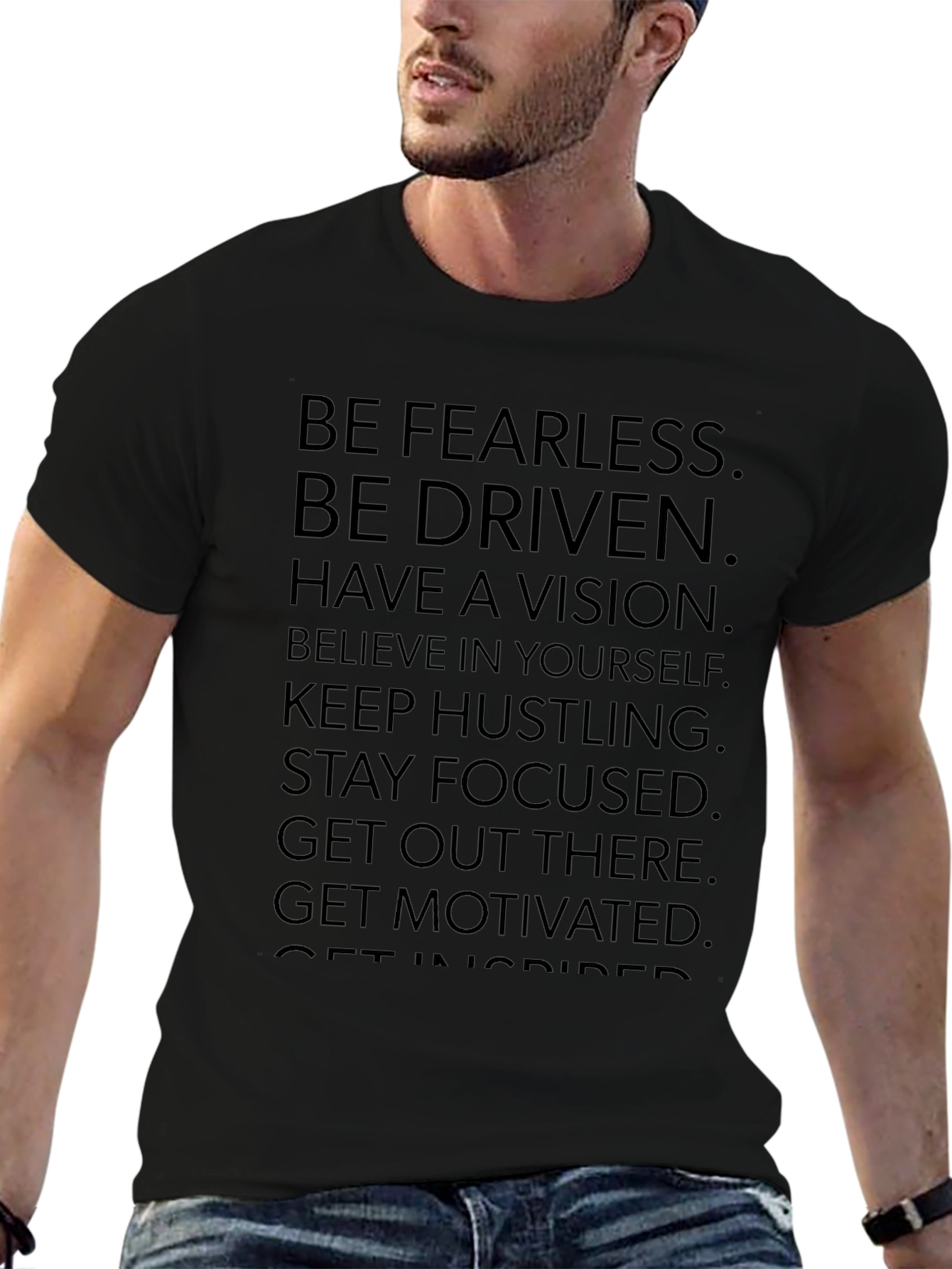 Motivational Mens Black T-Shirt