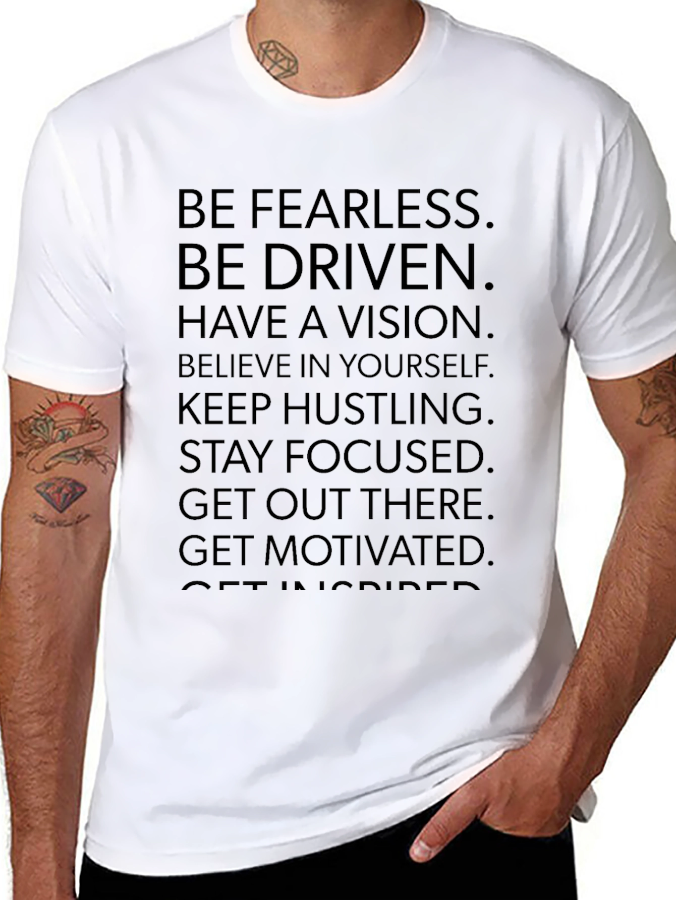 Motivational Mens Black T-Shirt
