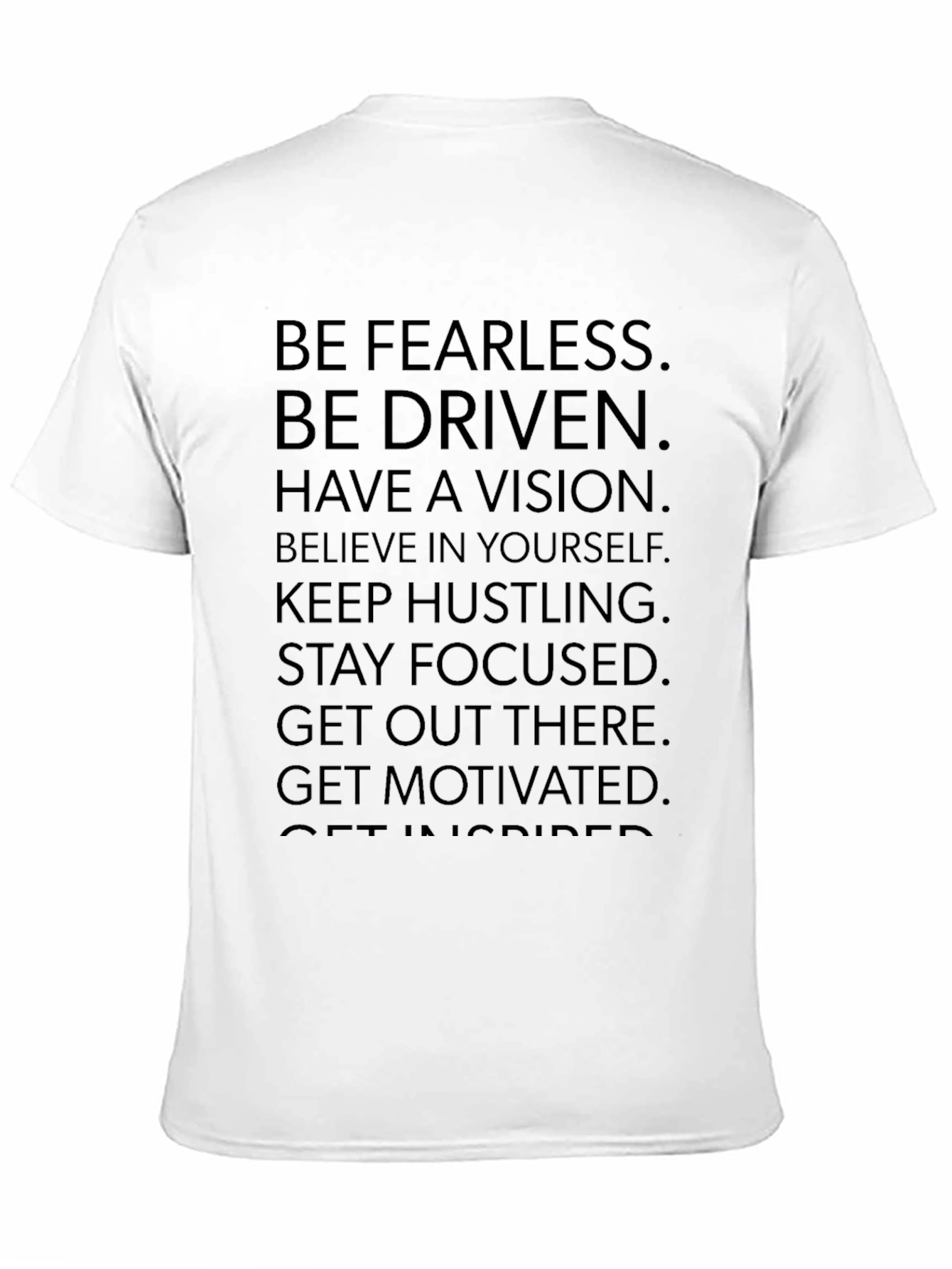 Motivational Mens Black T-Shirt