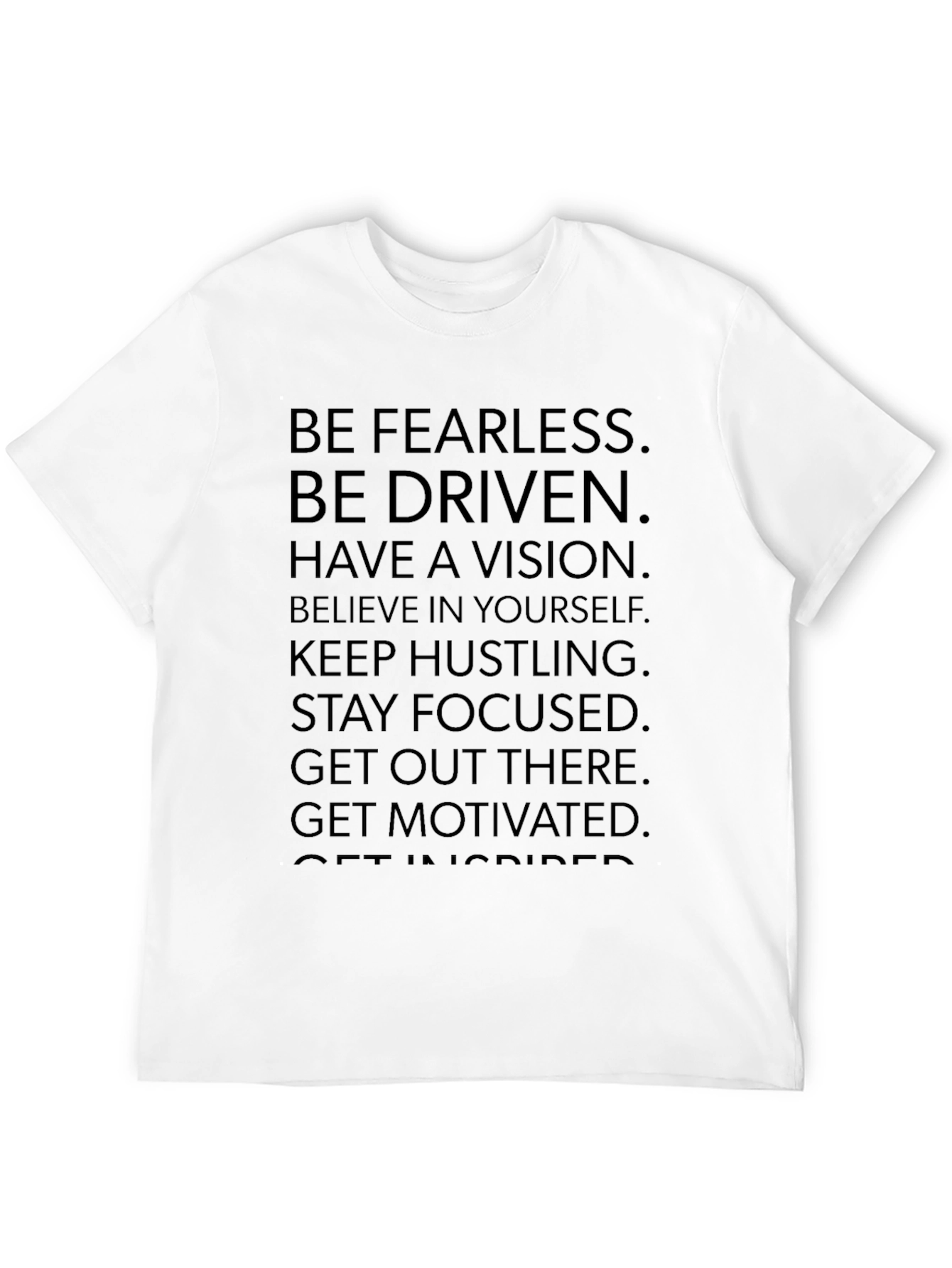 Motivational Mens Black T-Shirt