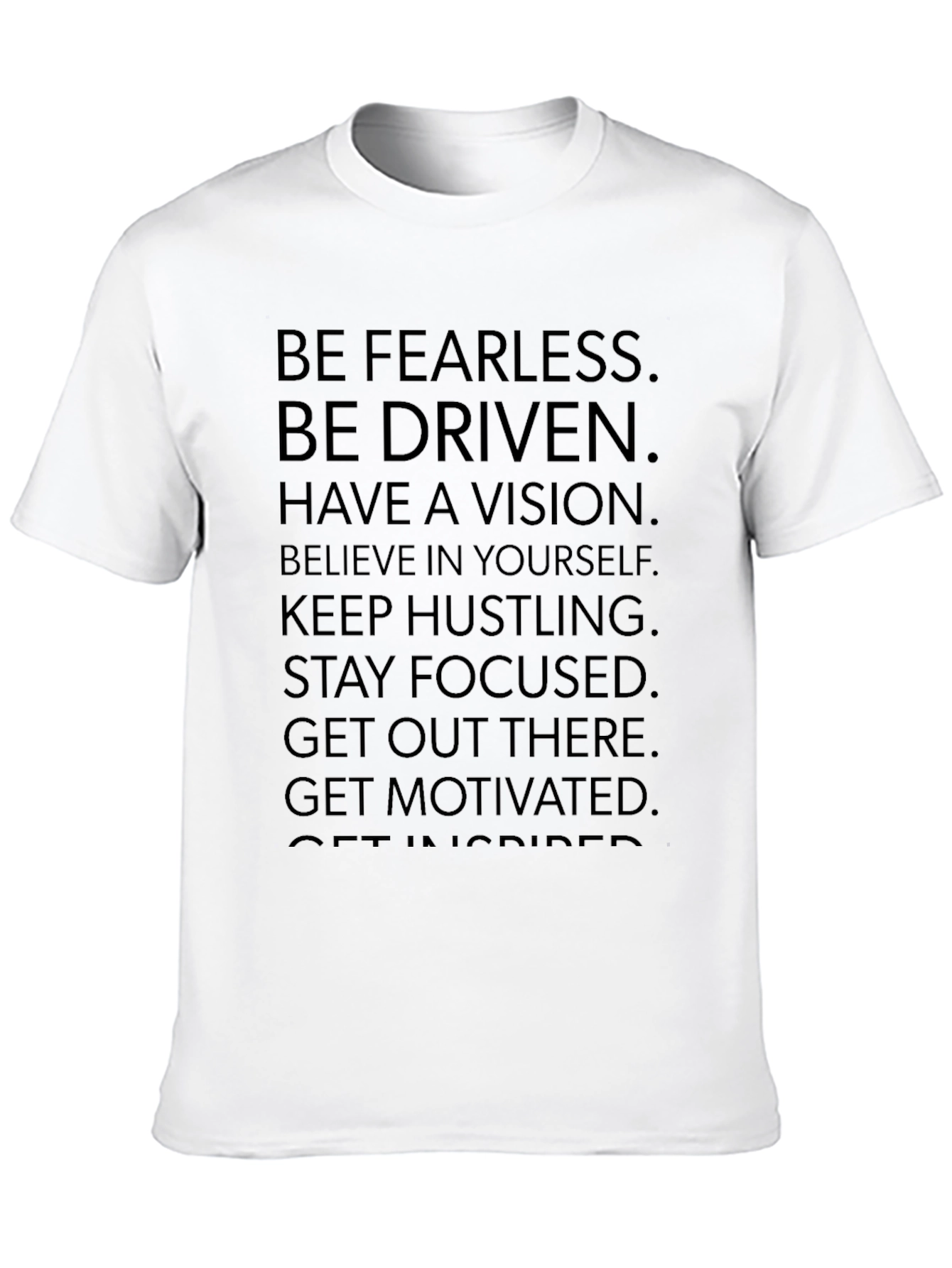 Motivational Mens Black T-Shirt