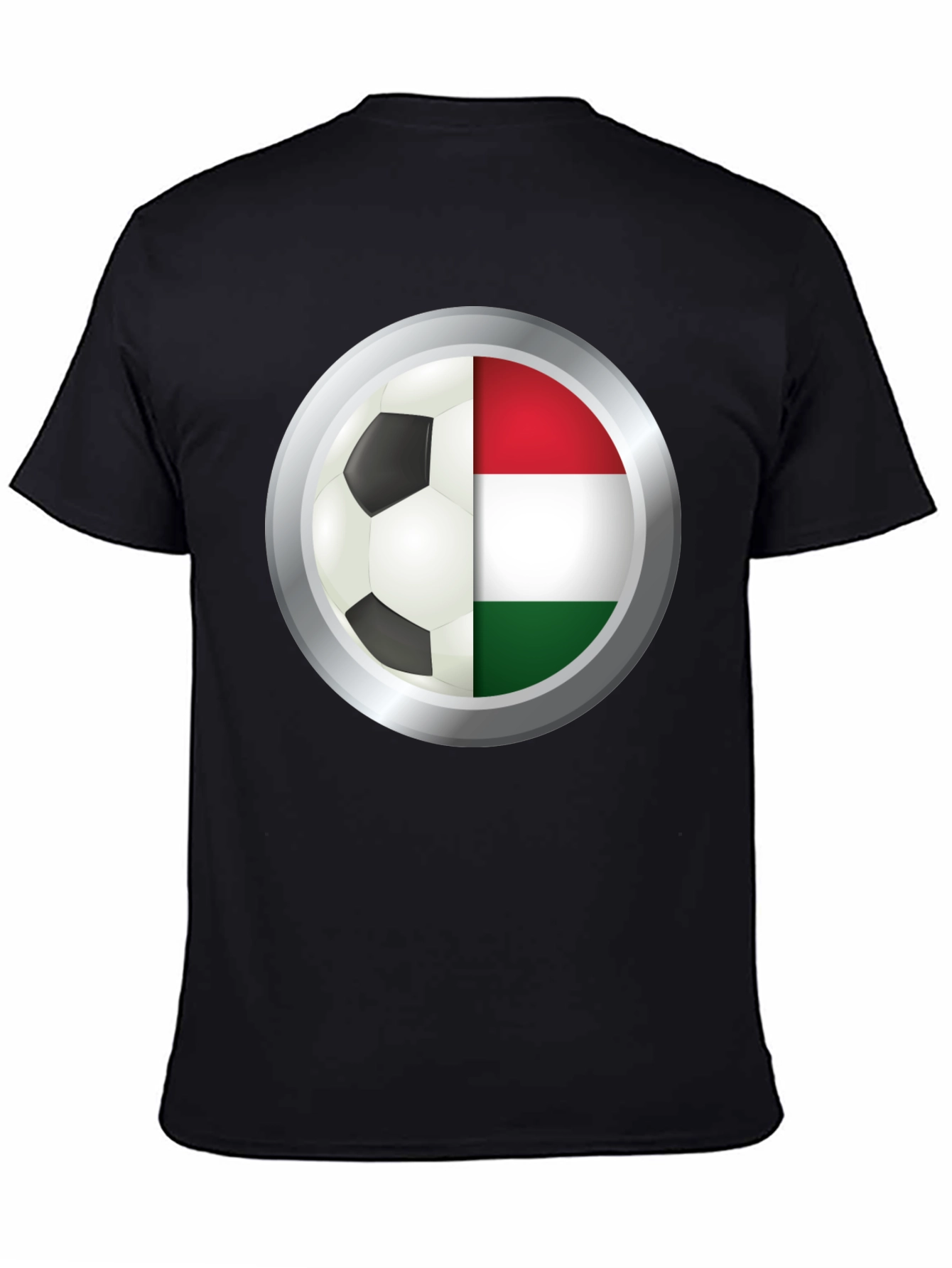 Hungary Soccer Ball T-Shirt - Black