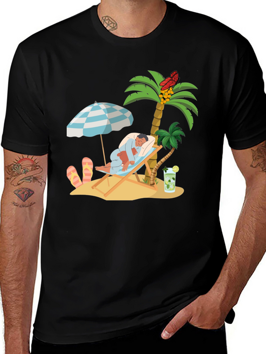 Relaxing Beach Nap Graphic T-Shirt