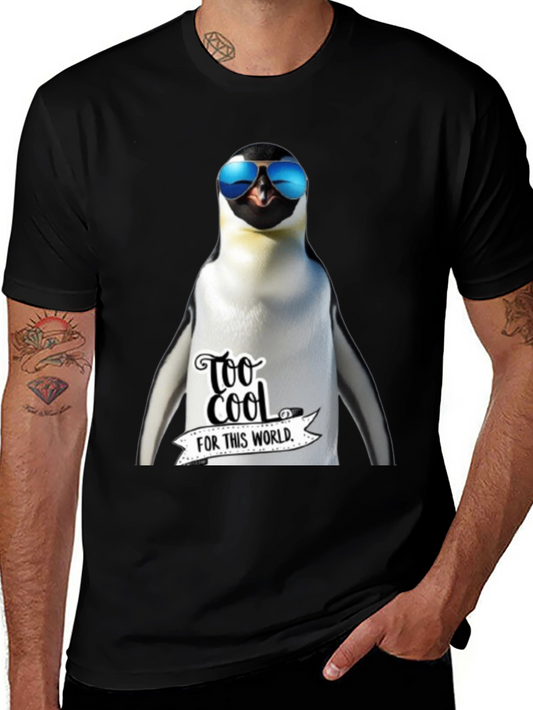 Cool Penguin Graphic Tee - Too Cool For This World