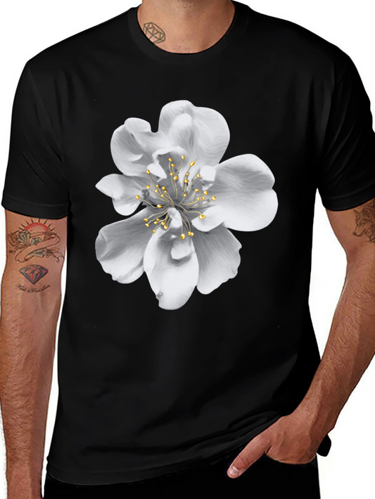 Floral Blossom Graphic Black T-Shirt