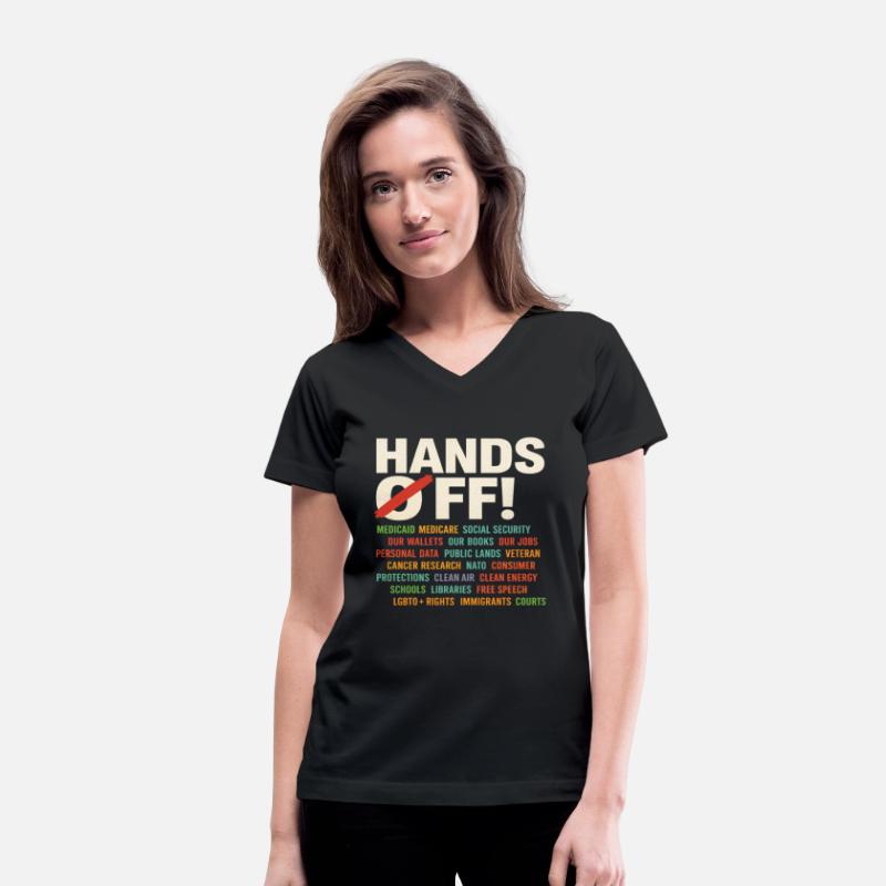 Hands Off Political Protest T Shirt Design