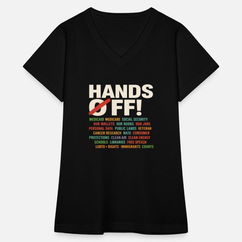 Hands Off Political Protest T Shirt Design