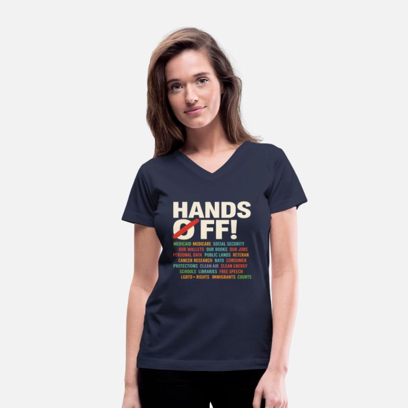 Hands Off Political Protest T Shirt Design